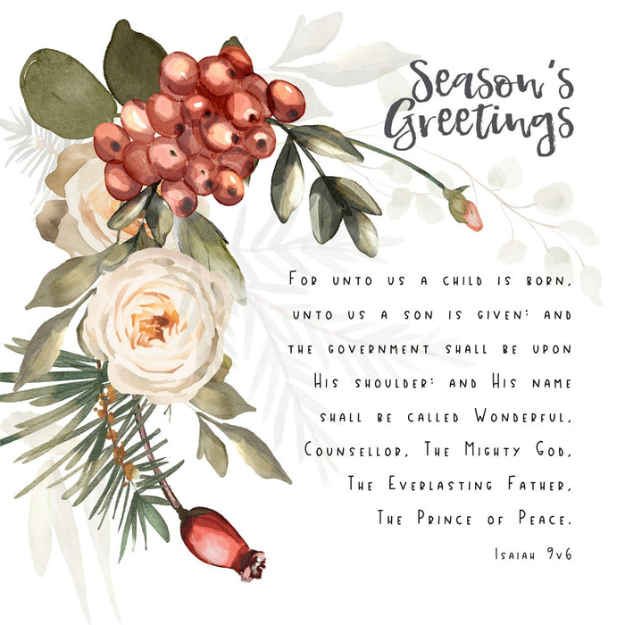 Season's Greetings For Unto Us A Child - Greeting Card