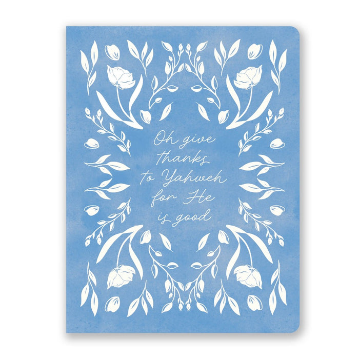 Flora Scriptura Blue Coptic-Bound Journal