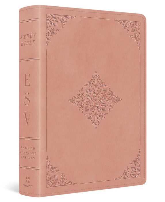 ESV Study Bible, Personal Size, Blush Rose, Fleur-Design