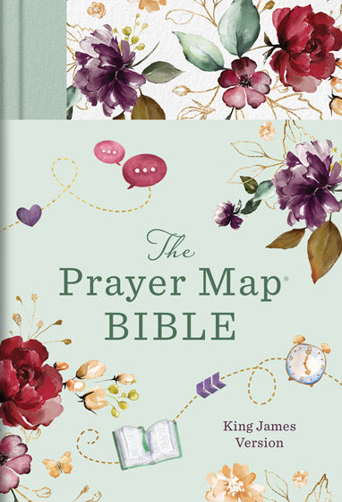 KJV Prayer Map Bible [Mint Blossoms]