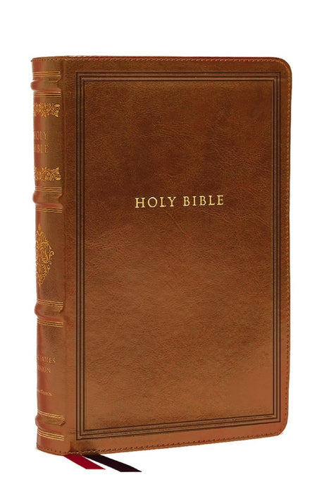 KJV Large Print Reference Bible, Brown Leathersoft