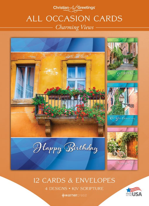 Charming Views All Occasion Boxed Cards (pack of 12)