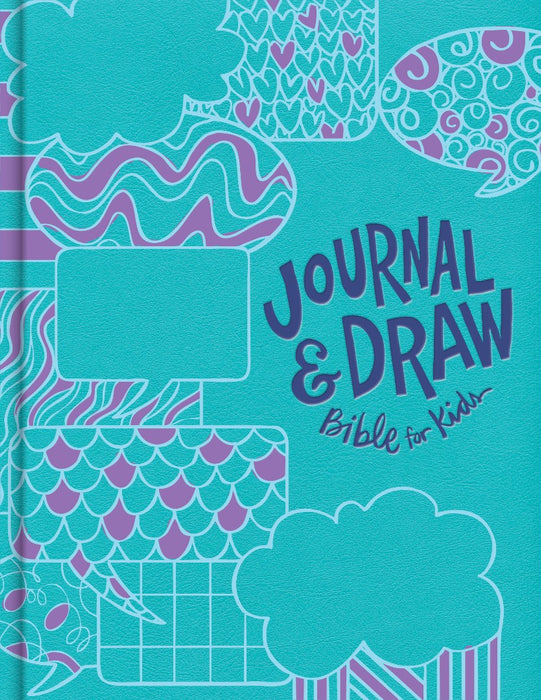CSB Journal and Draw Bible for Kids, Teal Leathertouch