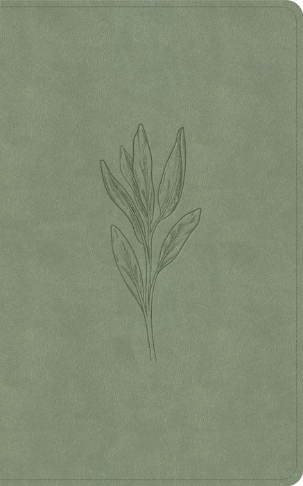 KJV Single-Column Personal Size Bible, Sage Suedesoft