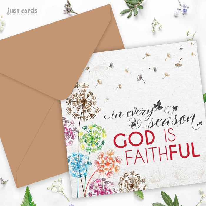 God Is Faithful Seeded Card