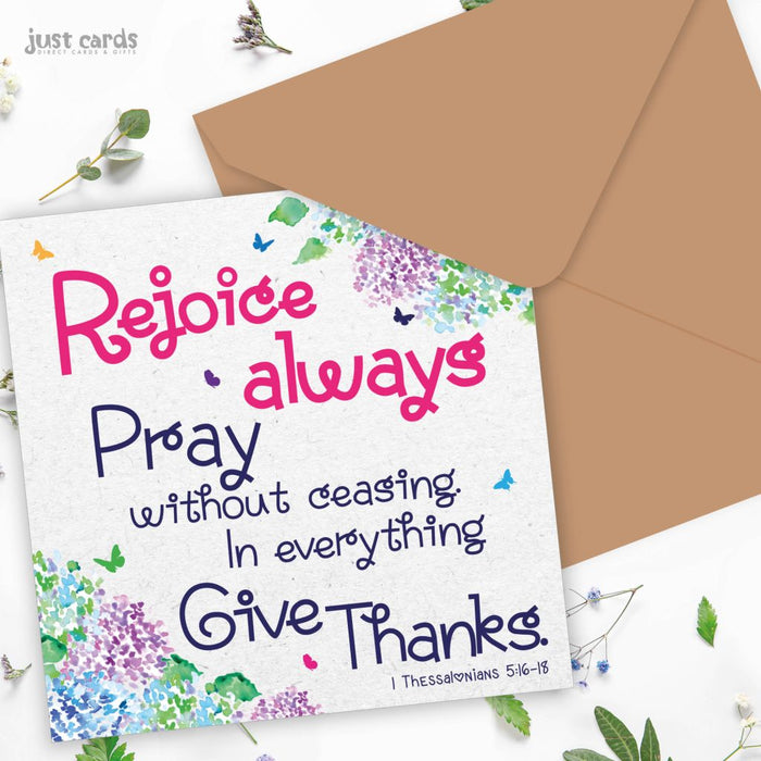Rejoice Always Seeded Card