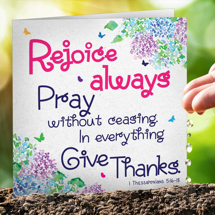 Rejoice Always Seeded Card