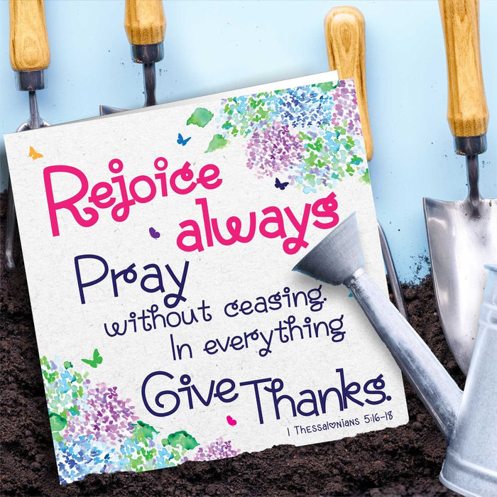 Rejoice Always Seeded Card