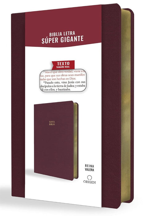 Biblia Reina Valera Letra Súper Gigante, Símil Piel