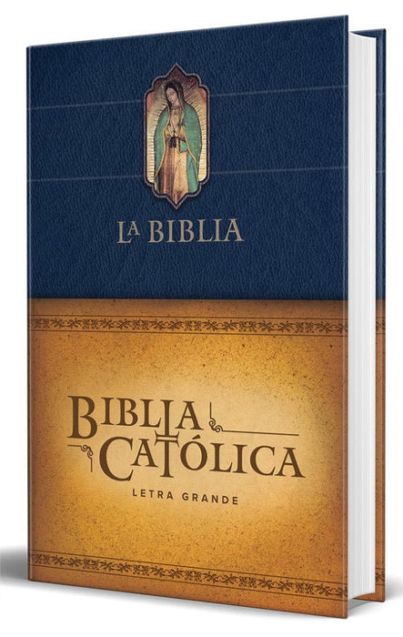 Biblia Católica Letra Grande, Tapa Dura Azul
