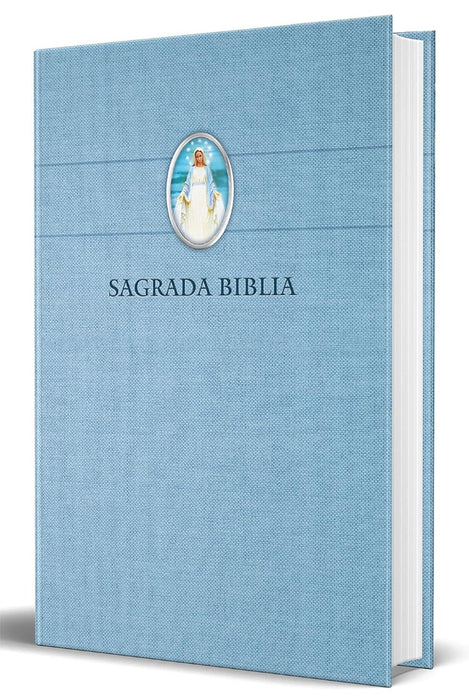 Biblia Católica En Español Con Virgen Milagrosa En Cubierta