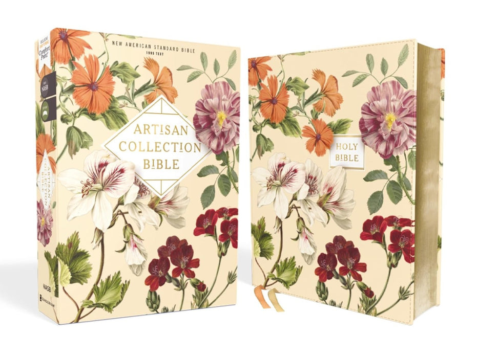 NASB, Artisan Collection Bible, Leathersoft, Almond Floral