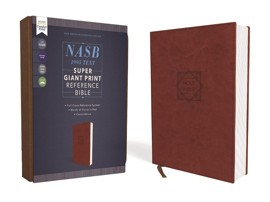 Nasb, Super Giant Print Reference Bible, Leathersoft, Brown,