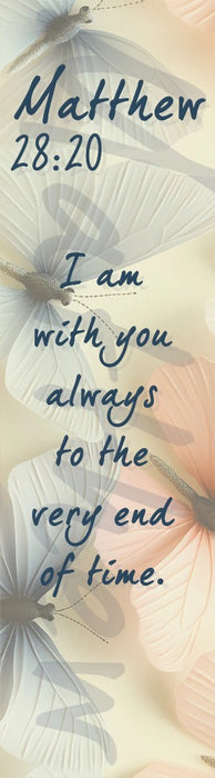 Matthew 28:20 Butterflies Bookmark (pack of 10)