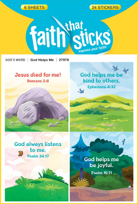Go Bible: God Helps Me - Faith That Sticks Stickers