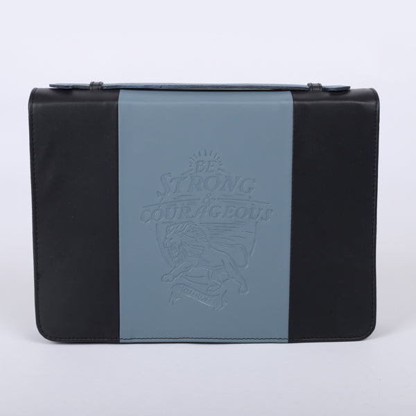 Bible Cover Strong & Courageous Imitation Leather XL