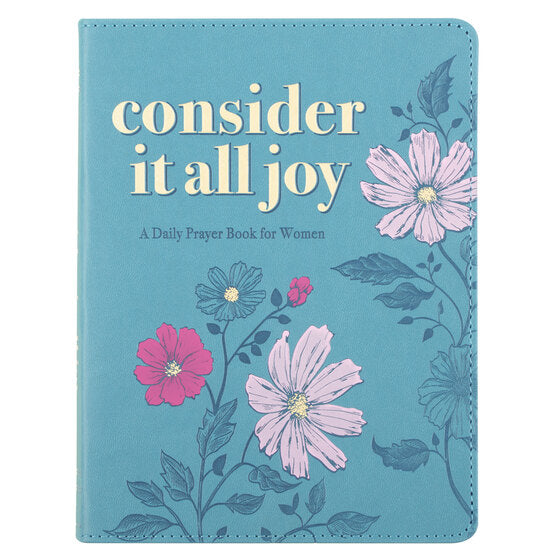 Consider It All Joy Blue Faux Leather Devotional