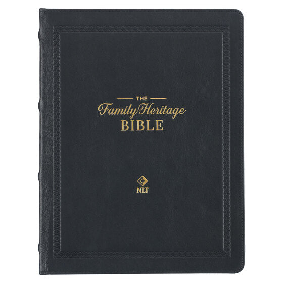 Black Full Grain Leather Family Heritage Bible