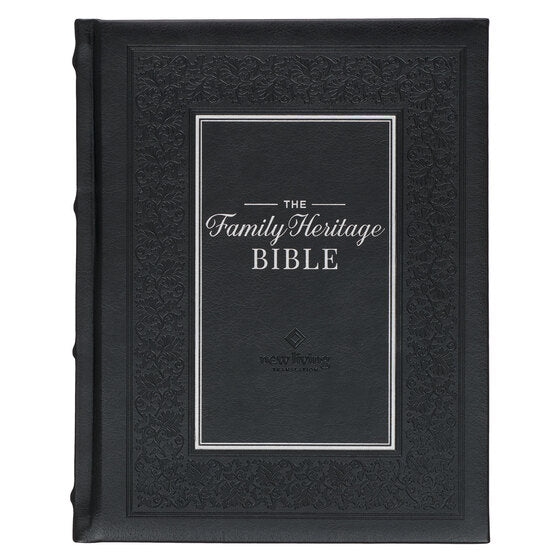 Black Faux Leather Hardcover Family Heritage Bible