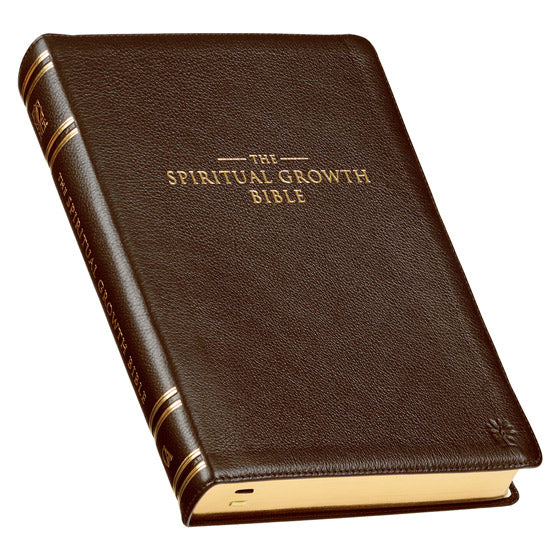 Brown Genuine Leather Spiritual Growth Bible