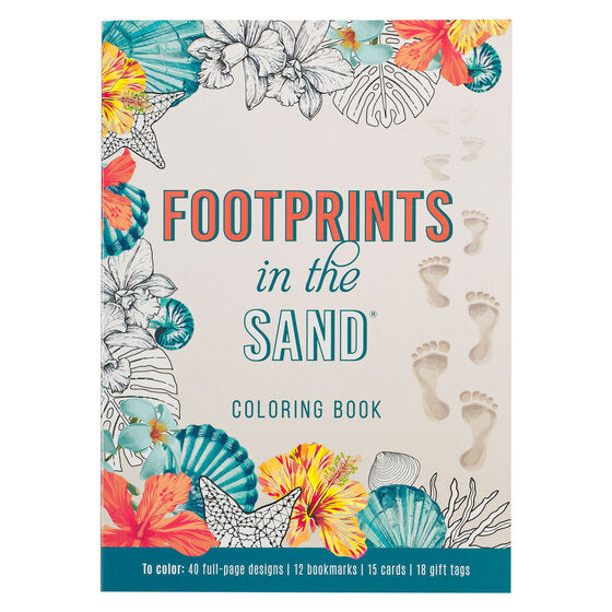 Footprints In The Sand Colouring Book