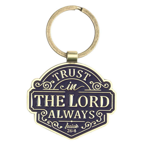 Trust In The Lord Always Key Ring In Gift Tin - Isaiah 26:4