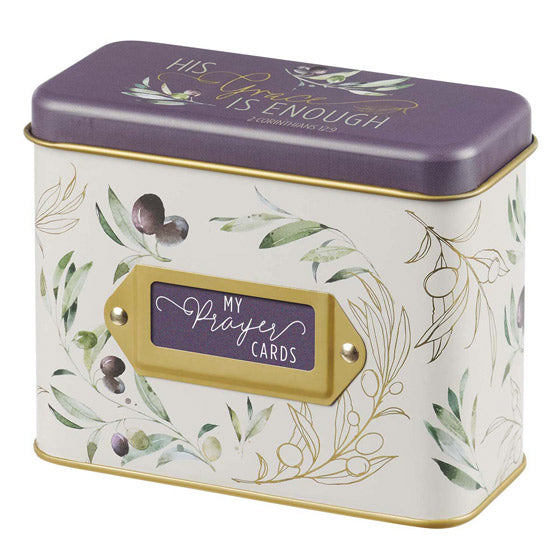 His Grace Is Enough Prayer Cards In Tin - 2 Corinthians 12:9