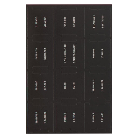 Black And Silver Bible Indexing Tabs