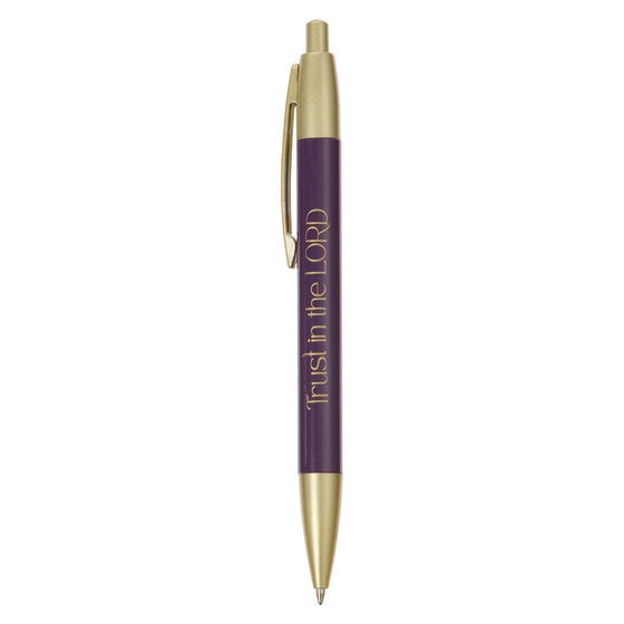 Trust In The Lord Purple Gift Pen - Proverbs 3:5