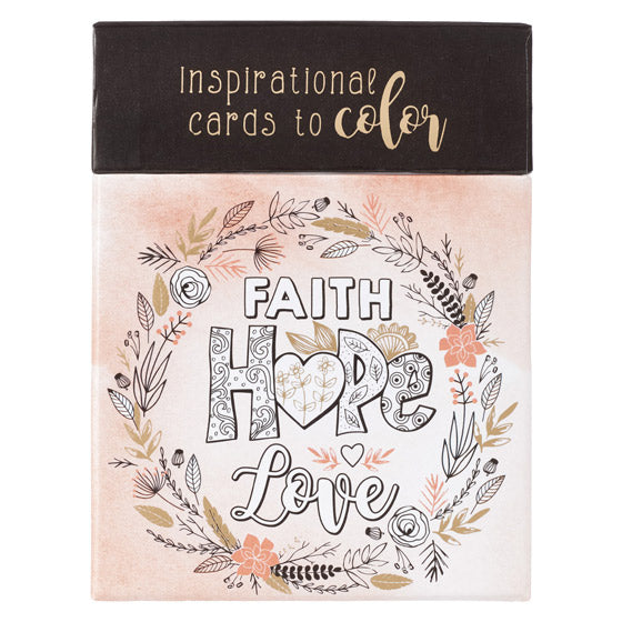 Faith Hope Love Colouring Cards
