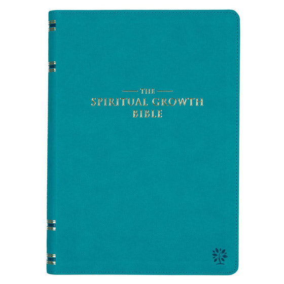 NLT Teal Faux Leather Spiritual Growth Bible