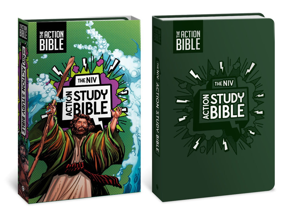 NIV Action Study Bible, Leathersoft, Forest, Full Color
