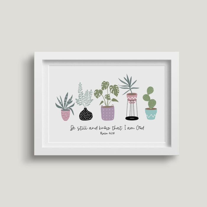 Be Still (House Jungle) 7X5 White Framed Print