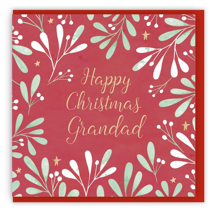 Happy Christmas Grandad Single Christmas Card