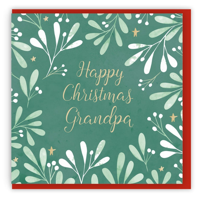 Happy Christmas Grandpa Single Christmas Card