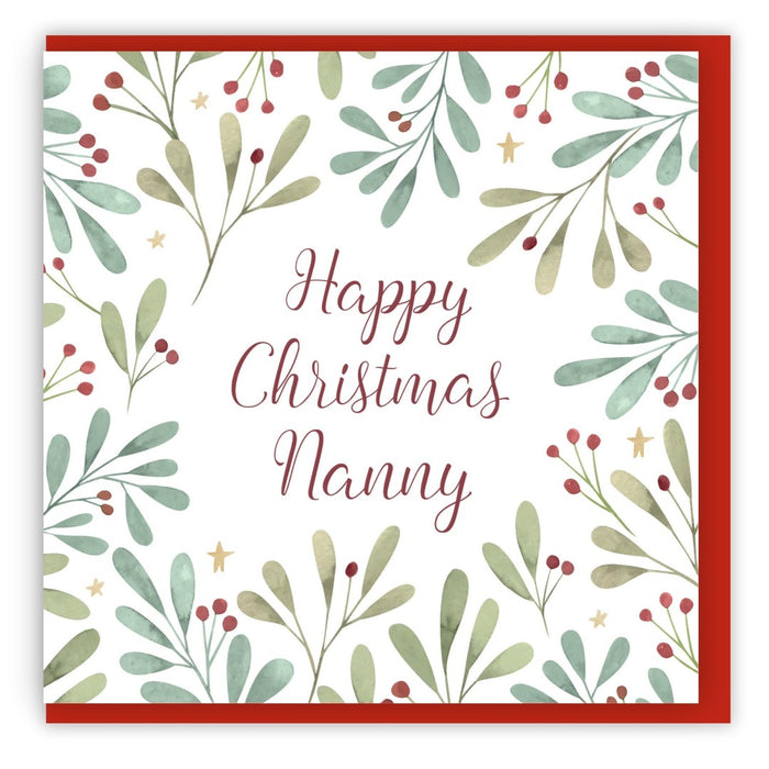 Happy Christmas Nanny Single Christmas Card
