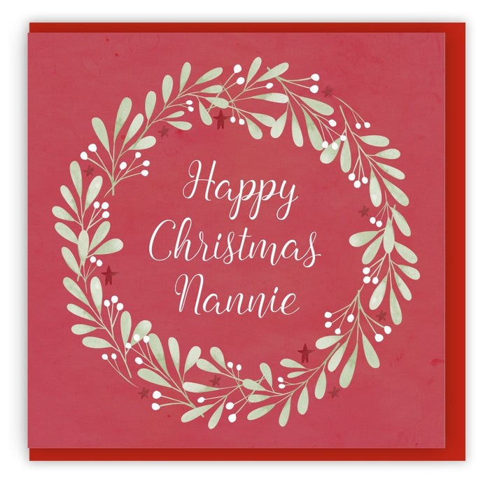 Happy Christmas Nannie Single Christmas Card