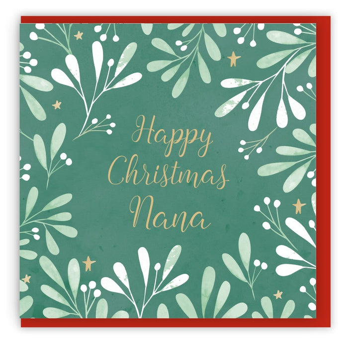 Happy Christmas Nana Single Christmas Card