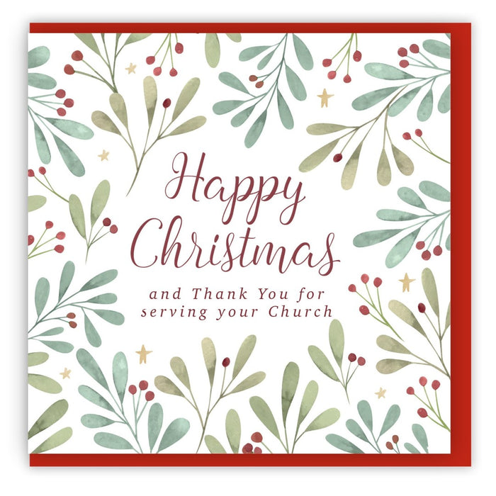 Happy Christmas And Thank You Single Christmas Card