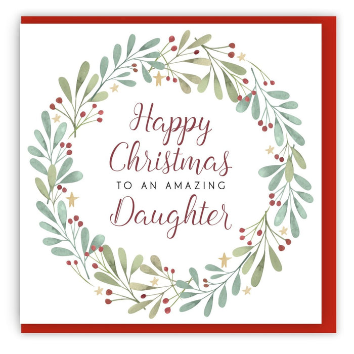 Happy Christmas Daughter Single Christmas Card