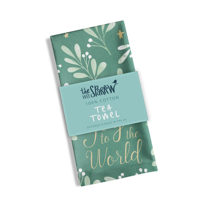 Joy To The World Christmas Tea Towel