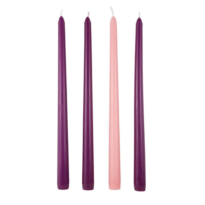 12" Advent Taper Candle (Set Of 4)