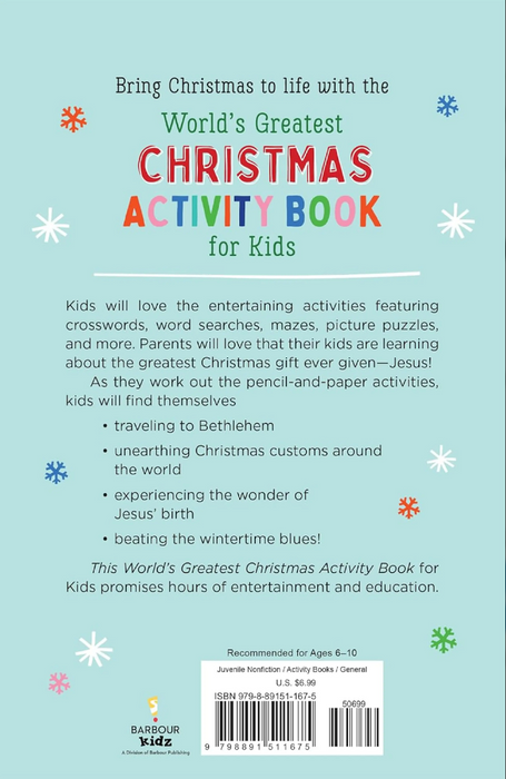 Worlds Greatest Christmas Activity Book For Kids