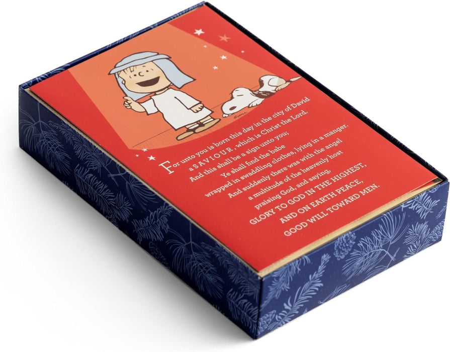 Christmas Boxed Cards: Peanuts - For Unto You (Box of 18)