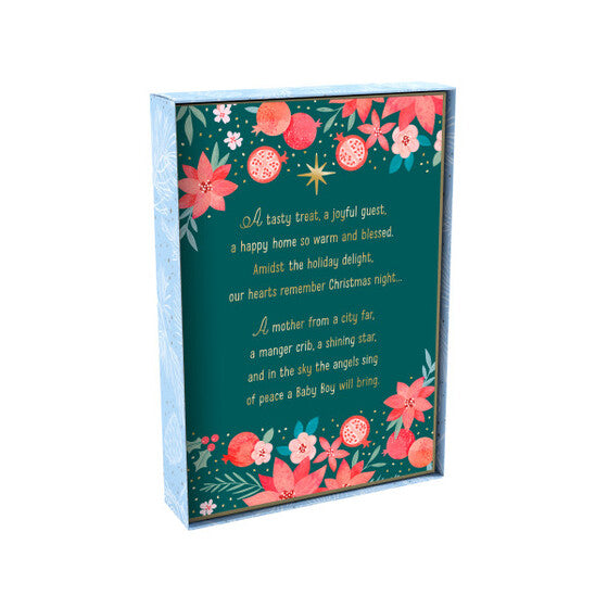 Christmas Boxed Cards: Floral Christmas Night (Pack of 18)