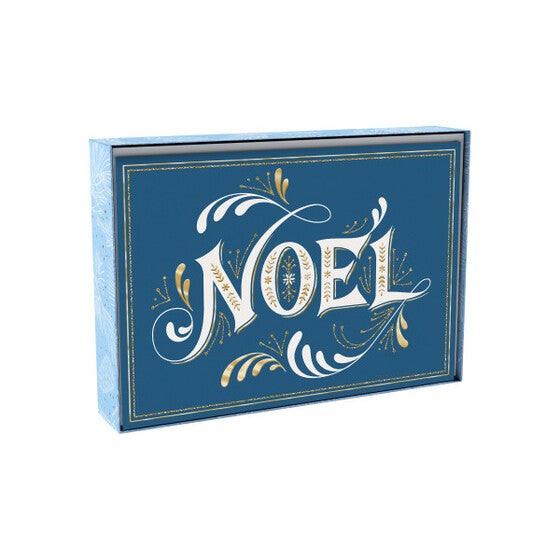 Christmas Boxed Cards: Blue Noel (Pack of 18)