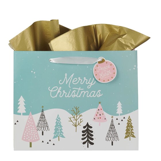 Large Gift Bag: Merry Christmas, Peace