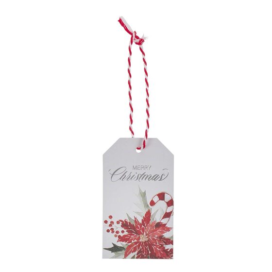 Poinsettia & Holly Gift Tag Set