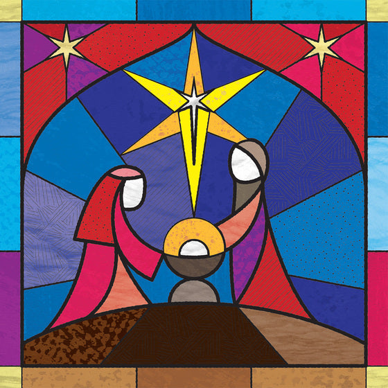 Compassion Charity Christmas Cards: Stained Glass (10pk)