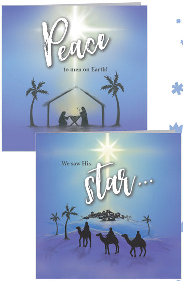 Compassion Mini Pack: Blue Nativity (Box Of 16)
